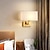 billige Indendørsvæglamper-led væglampe moderne stof stof skærm dobbelt arm væglamper sengelamper metal lampet 110-240v