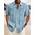 cheap Men&#039;s Shirts-Men&#039;s Shirt Coconut Tree Striped Graphic Prints Turndown Blue Outdoor Street Short Sleeves Button-Down Print Clothing Apparel Linen Sports Fashion Streetwear Designer