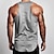 billiga Gym-toppar-linne för herrväst topp undertröja vanlig u-hals sport daglig polyester ärmlös mesh kläder kläder mode muskel träning