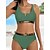 cheap Bikini Sets-Women&#039;s Swimwear Normal Bikini Swimsuit Plain 2 Piece Black Pink Green Bathing Suits Beach Wear Summer Sports