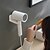 cheap Bathroom Gadgets-1pc Hole-free Toilet Hair Dryer Rack For Household Bathroom Hair Dryer Storage Rack For Wall-mounted Iron Style Wind Tube Rack