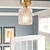 Недорогие Потолочные светильники-полуутопленный потолочный светильник медный стеклянный абажур 12 см потолочный светильник освещение 110-240 В