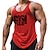 levne Pánská 3D trička-gym warriors pánská grafická vesta černobílé tílko 3d košile na léto bavlněné pánské tílko racer zadní písmeno výstřih sportovní denní oblečení bez rukávů