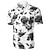 voordelige herenpolo&#039;s met knopen-Voor heren Overhemd Normaal shirt POLO Shirt Golfshirt roze Bloemig Vakantie Buttondown boord Wit blauw Grijs Print Buiten Casual Korte mouw Kleurenblok Afdrukken Kleding Modieus Eenvoudig