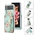 cheap Samsung Cases-Phone Case For Samsung Galaxy Z Flip 5 Z Flip 4 Z Flip 3 Handbag Purse Wallet Case Flip Zipper with Removable Cross Body Strap Graphic Flower PU Leather
