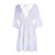 cheap Casual Dresses-Women&#039;s Cover Up Beach Dress Beach Wear Ruched Backless Mini Dress Plain Basic Fashion 3/4 Length Sleeve V Neck Outdoor Daily Loose Fit White 2023 Spring Summer One Size