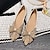 abordables Sandalias planas de mujer-Mujer Zapatos de boda Zapatos brillantes y brillantes Zapatos De Vestir Tallas Grandes Boda Fiesta Diario Color sólido Pisos de boda Zapatos de novia Zapatos de dama de honor Pedrería Pajarita Tacón