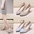 cheap Kids&#039; Princess Shoes-Girls&#039; Heels Daily Glitters Dress Shoes Heel PU Height-increasing Big Kids(7years +) Wedding Party Gift Walking Shoes Dancing Crystal / Rhinestone Metal Chain Sequin Silver Gold Spring Summer