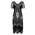 cheap Historical &amp; Vintage Costumes-Roaring 20s 1920s Cocktail Dress Vintage Dress Flapper Dress Cocktail Dress Accesories Set Christmas Party Dress The Great Gatsby Women&#039;s Sequins Tassel Fringe Masquerade Party / Evening Prom Dress