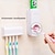 ieftine organizator de baie-set dozator pastă de dinți și suport pentru periuță de dinți storcator automat pentru pastă de dinți și suport pentru periuță de dinți accesorii de baie pentru toaletă (5 sloturi pentru perii)