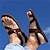 tanie Sandały męskie-Męskie Sandały Płaskie sandały Skórzane sandały Klasyczny Codzienny Na zewnątrz Codzienny Sztuczna skóra Oddychający Klamra Czarny Żółty Brązowy Lato