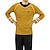 cheap Movie &amp; TV Theme Costumes-Star Trek Picard 3 More Costumes Blouse / Shirt Men&#039;s Movie Cosplay Casual Daily Yellow Top Polyester