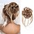 זול שיניונים (פקעות)-חתיכת שיער בלחמנייה מבולגנת תוספות שיער מטופחת עם רצועות שיער אלסטיות לחמניית שיער מתולתל לנשים
