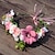 Χαμηλού Κόστους Αξεσουάρ Styling μαλλιών-λουλούδι κεφαλόδεσμος τριαντάφυλλο λουλουδάτο boho στεφάνι γιρλάντα μαλλιά στεφάνι μποέμ κάλυμμα κεφαλής γυναικεία κορίτσια κορώνα φύλλα μαλλιών κορδέλες διακόσμηση πάρτι cosplay στολή χειροποίητα