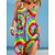 cheap Casual Dresses-Women&#039;s Beach Dress Resort Wear Beach Wear Print Mini Dress Rainbow Tropical Fashion Sleeveless Spaghetti Strap Outdoor Daily Loose Fit Azure Black and Yellow 2023 Summer Spring S M L XL