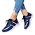 billige Sneakers til kvinder-Dame Kondisko Plus størrelse Far sko udendørs Flade hæle Rund Tå Klassisk Tennissko PU / Læder Snøre Sort Hvid Gul