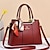 cheap Handbag &amp; Totes-Women&#039;s Handbag PU Leather Shopping Daily Solid Color Black (khaki silk scarf) Wine red (red silk scarf) White (green silk scarf)