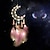 cheap Décor &amp; Night Lights-Dream Catcher Moon Shaped with Fairy Lights for Bedroom Wall Hanging Decoration Girl Heart Dream Bedroom Decorations Creative Lights Christmas Wedding Living Room Balcony Ramadan Eid Festival Decorations