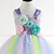 preiswerte Partykleider-Ärmelloses Regenbogen-Einhorn für Mädchen, 3D-Druck, Grafik, Prinzessin, süßes Maxikleid, Kinder, Kleinkind, Leistung, Party, besondere Anlässe, Mesh