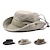 cheap Men&#039;s Hats-Men&#039;s Bucket Hat Sun Hat Fishing Hat Boonie hat Hiking Hat Black khaki Cotton Mesh Streetwear Stylish Casual Outdoor Daily Outdoor clothing Letter Embroidery UV Sun Protection Sunscreen Quick Dry