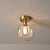 cheap Ceiling Lights-Semi Flush Mount Ceiling Lamp Light Copper 12cm Glass Shade Lamp Ceiling Light Fixture Lighting 110-240V