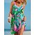 cheap Casual Dresses-Women&#039;s Beach Dress Resort Wear Beach Wear Print Mini Dress Rainbow Tropical Fashion Sleeveless Spaghetti Strap Outdoor Daily Loose Fit Azure Rainbow 2023 Summer Spring S M L XL