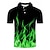 voordelige herenpolo&#039;s met knopen-Voor heren POLO Shirt Tennisshirt Golfshirt Geometrisch Kraag Strijkijzer blauw Paars Oranje Groen 3D-afdrukken Casual Dagelijks Korte mouw 3D-afdrukken Afdrukken Kleding Modieus Casual