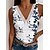 cheap Tank Tops-Women&#039;s Tank Top Black White Red Lace Trims Print Floral Casual Holiday Sleeveless V Neck Basic Regular Floral S
