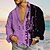 cheap Men&#039;s Shirts-Men&#039;s Shirt Summer Hawaiian Shirt Graphic Prints Geometry Turndown White Pink Blue Purple Green Outdoor Street Long Sleeve Button-Down Print Clothing Apparel Tropical Fashion Streetwear Hawaiian