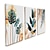cheap Botanical/Floral Prints-Canvas Prints Wall Art Original Designed Framed Tropical Plants Pictures Minimalist Watercolor Painting Palm Monstera Green Leaf for Living Room Office Bedroom BathRoom 3 Piece 12 X 18