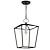 abordables Suspension-Lanterne noire suspension réglable en hauteur cage carrée pendentif luminaire suspendu 12 &quot;lustre lanterne rustique pour salle à manger îlot de cuisine foyer