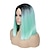 cheap Costume Wigs-Wig Mint Green Wig Short Straight Bob Wigs Ombre Wigs for Women and Girls Heat Resistant Colorful Cosplay Party Synthetic Wig 14 Inches  Halloween Wig