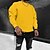 cheap Men&#039;s Hoodies &amp; Sweatshirts-Men&#039;s Pullover Black White Yellow Wine Army Green Crew Neck Solid Color Oversized Sports &amp; Outdoor Casual Streetwear Hot Stamping Basic Streetwear Sportswear Fall Spring Clothing Apparel Hoodies