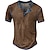 voordelige Men&#039;s Tees-Voor heren Wafel Henley-shirt T-shirts Geruit geruit Henley Buiten Casual Korte mouw nappi Kleding Modieus Ontwerper Comfortabel