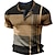 billiga Henley t-shirt för män-Herr Waffle Henley Shirt T-shirts Grafisk Färgblock Henley Kläder 3D-tryck Utomhus Ledigt Kortärmad Mönster Mode Designer Bekväm