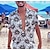 billiga hawaiianska lapelskjortor för män-Herr Skjorta Hawaii skjorta Frukt Citron Grafiska tryck Nedvikt Gul Rodnande Rosa Brun Grön Svart + Svart Utomhus Gata Kort ärm Mönster Button-Down Kläder Tropisk Mode Hawaiisk Designer