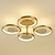 billige Dæmpbart loftlys-led loftslys dæmpbart cirkeldesign 54cm geometriske former loftslamper kobber 110-240v