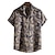 billiga hawaiianska lapelskjortor för män-Herr Skjorta Hawaii skjorta Grafisk skjorta Löv Nedvikt Vit+Röd Gul Rubinrött Blå Grå Utomhus Gata Kortärmad Mönster Button-Down Kläder Bomull Mode Designer Ledigt Andningsfunktion