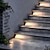 cheap Pathway Lights &amp; Lanterns-2pcs Solar Step Light Outdoor Stair Lights LED Lens Design Super Bright IP67 Waterproof Anti-theft Stair Light Decor Lighting For Garden Deck Garden Lamp