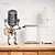 billiga Dekor och nattlampa-modell usb smidesjärn retro skrivbordslampa dekorationer robotmikrofon för att spela gitarr