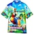 preiswerte Hawaiihemden mit Revers für Herren-Herren Hemd Hawaiihemd Sommerhemd Es ist 5 Uhr irgendwo Shirt Aloha-Shirt Buchstabe Kokosnussbaum Grafik-Drucke Umlegekragen Weiß Marineblau Königsblau Blau Himmelblau 3D-Druck Outdoor Strasse Kurze