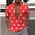 tanie męskie koszule hawajskie z klapami-Męskie Koszula Koszula hawajska Wzory graficzne Kotwica Wieczorne Czarny Żółty Czarny / Brązowy Czerwony Brązowy Ulica Codzienny Krótkie rękawy Nadruk Przycisk w dół Odzież Zabytkowe Tropikalny Sport