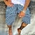 voordelige heren zwembroek-Voor heren Boardshorts Zwemshorts Korte broek Strandshorts Trekkoord Elastische taille Grafisch Comfort Ademend Knielengte Buiten Feestdagen Uitgaan Katoenmix Streetwear Hawaii 1 2