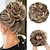 cheap Chignons-Messy Bun Large Scrunchies Wavy Curly Synthetic Silver Grey Ponytail Hair Extensions Thick Updo Hair Pieces for Women Girls Kids