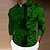 billiga pikétröja för män-Herr POLO Shirt Golftröja Grafiska tryck Geometri Nedvikt Gul Armégrön Rubinrött Blå Purpur 3D-tryck Utomhus Gata Långärmad Mönster Button-Down Kläder Mode Designer Ledigt Mjukt
