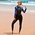 Χαμηλού Κόστους Wetsuits &amp; Diving Suits-SBART Γυναικεία Πλήρης στολή κατάδυσης 3 χιλιοστά SCR Νεοπρένιο Στολές κατάδυσης Διατηρείτε Ζεστό Αντιανεμικό UPF50+ Μικροελαστικό Πλήρης κάλυψη Πίσω φερμουάρ Επιγονατίδες -