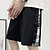 cheap Men&#039;s Shorts-Men&#039;s Shorts Casual Shorts Pocket Side Button Patchwork Comfort Breathable Knee Length Outdoor Holiday Going out Basic Fashion Black White