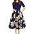 cheap Historical &amp; Vintage Costumes-Audrey Hepburn Polka Dots Retro Vintage 1950s Floral Swing Dress Flare Dress Women&#039;s Costume Vintage Cosplay Casual Daily Short Sleeve Dress Masquerade