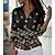 cheap Blouses &amp; Shirts-Women&#039;s Shirt Blouse Black Button Print Floral Casual Holiday Long Sleeve Shirt Collar Basic Regular Floral S