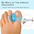 abordables Baño y cuidado personal-1 par de separadores de dedos de gel de silicona suave azul, separadores de juanetes hallux valgus, corrector de pulgar, herramienta de cuidado de pies